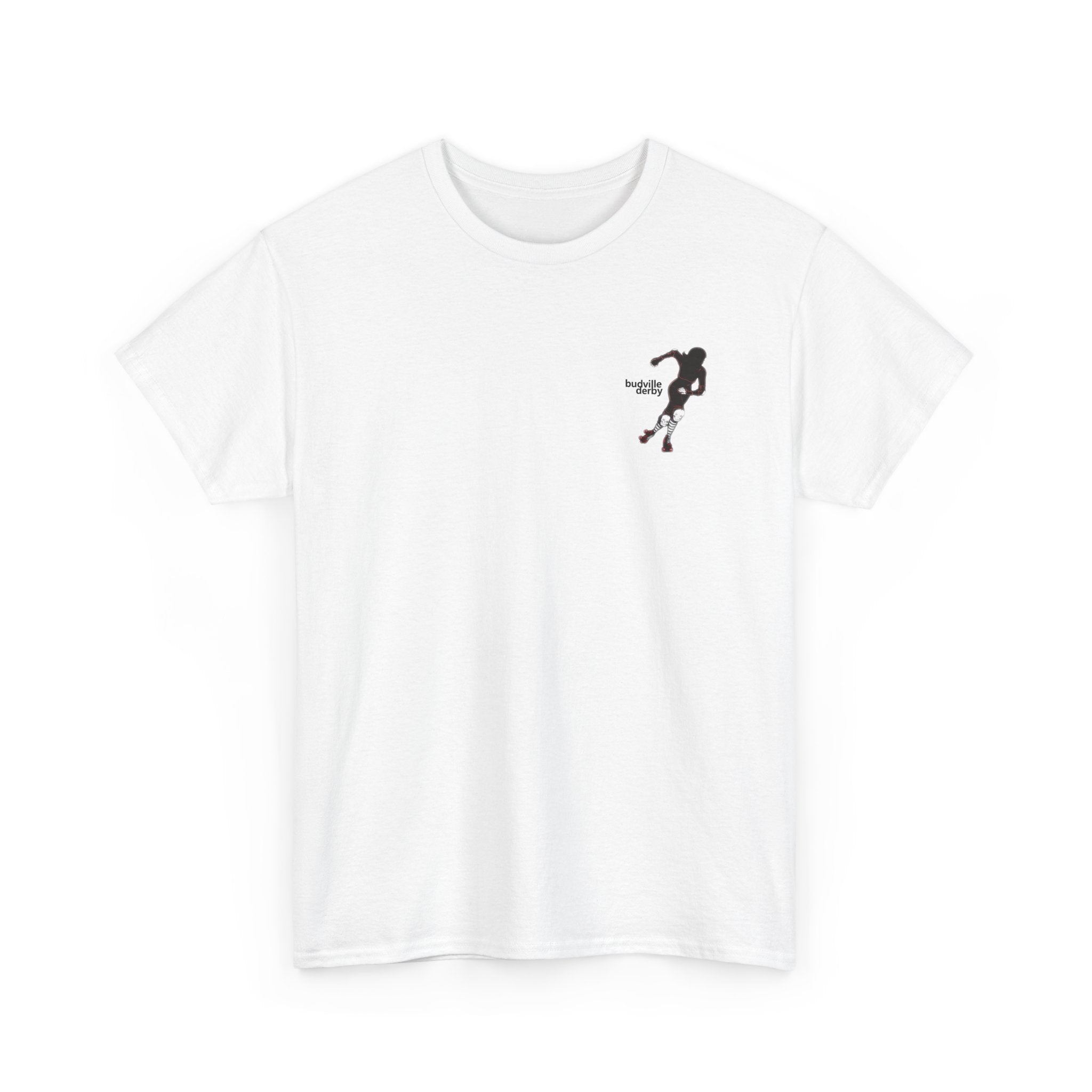 Roller Derby Silhouette Tee — "Budville Derby" Graphic Shirt