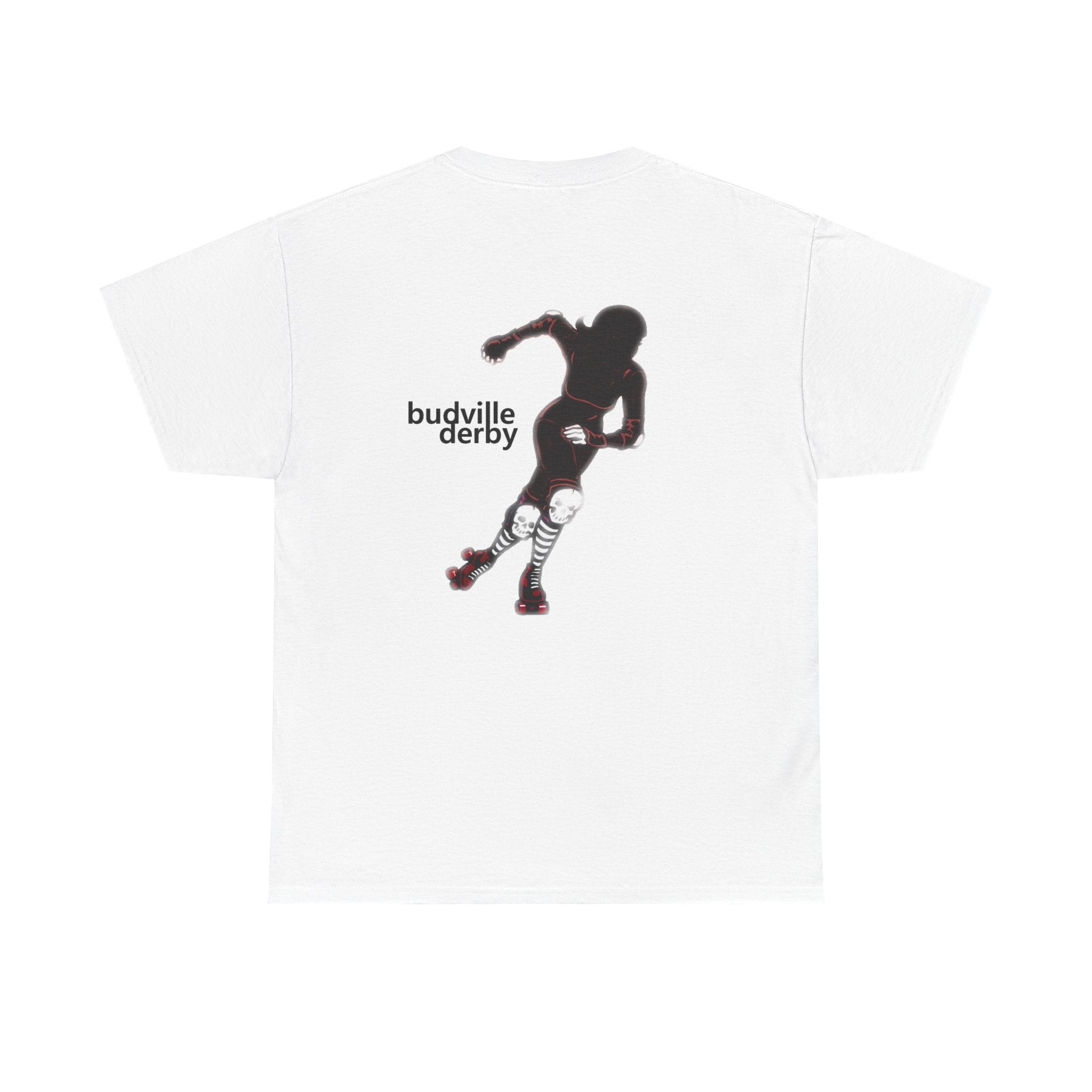 Roller Derby Silhouette Tee — "Budville Derby" Graphic Shirt