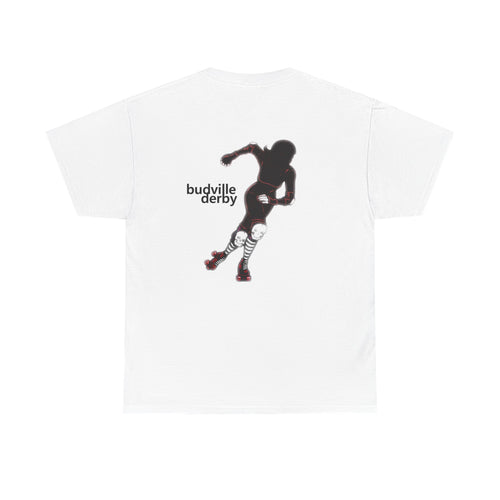 Roller Derby Silhouette Tee — "Budville Derby" Graphic Shirt