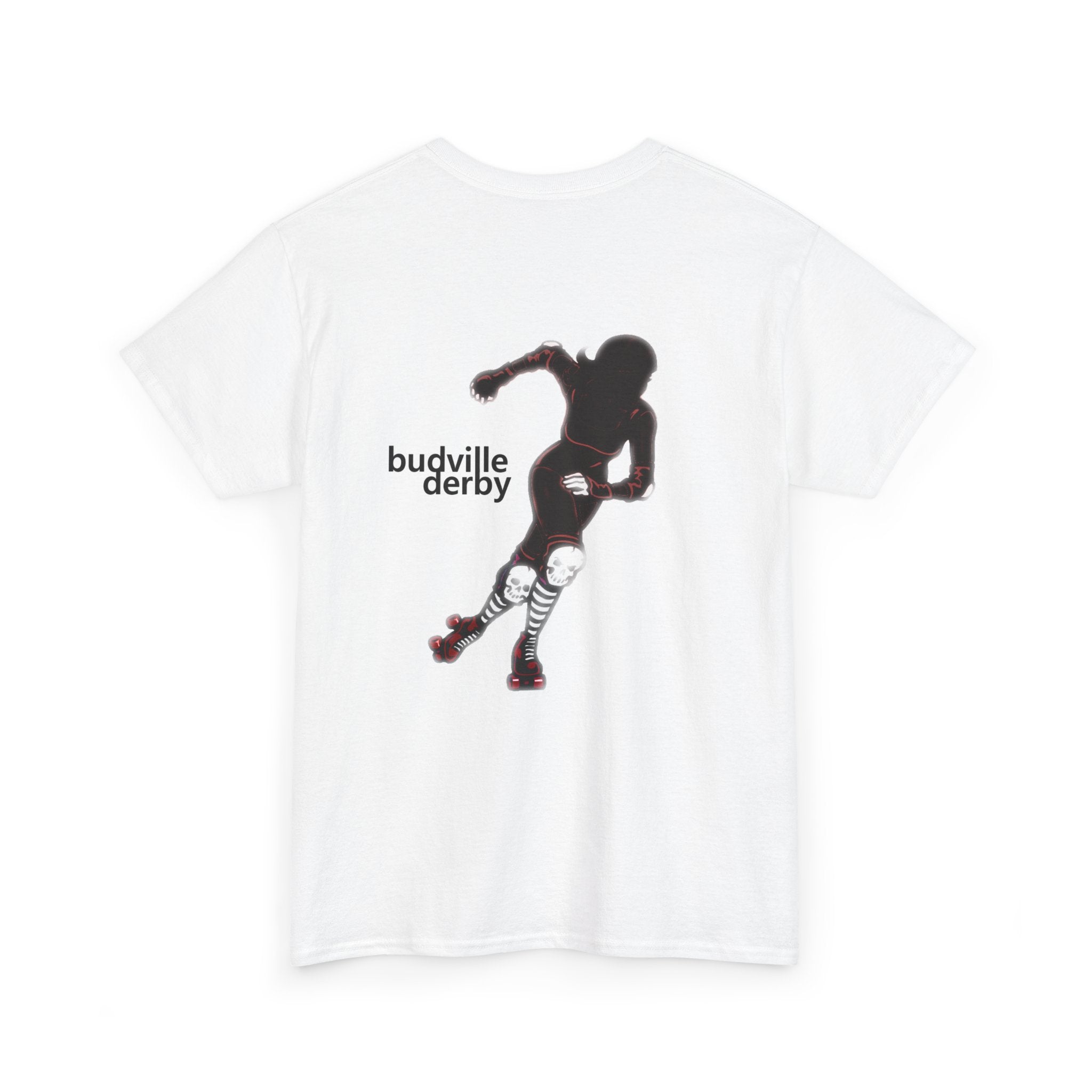 Roller Derby Silhouette Tee — "Budville Derby" Graphic Shirt