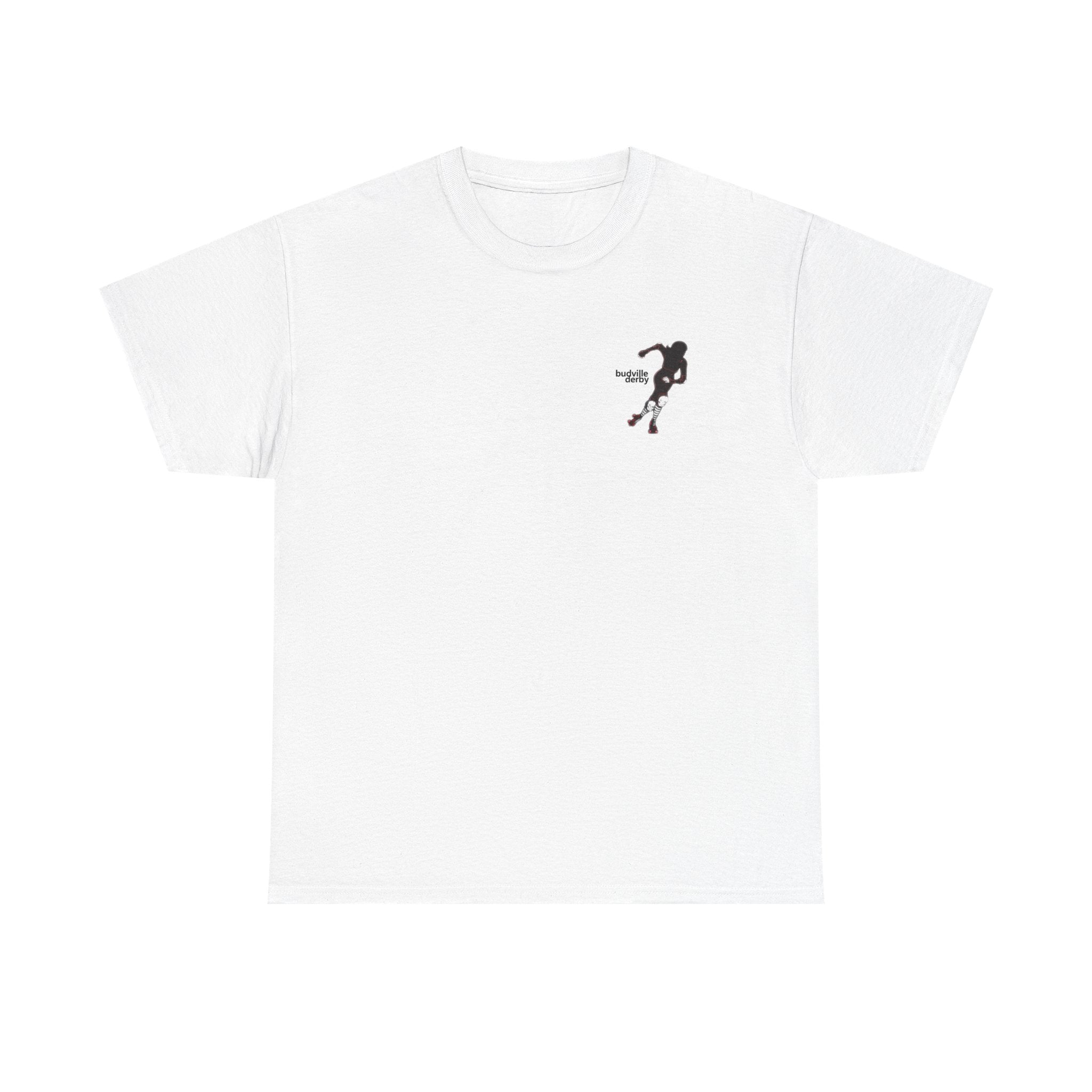 Roller Derby Silhouette Tee — "Budville Derby" Graphic Shirt